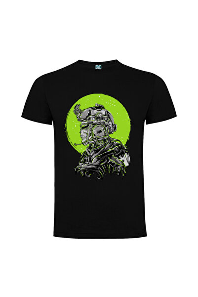 Printees Tricou de bărbați - Green Skull Soldier