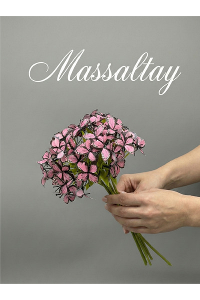 Massaltay زهرة فراشة اصطناعية فاخرة - زهرة اصطناعية فاخرة للديكور المنزلي وال...
