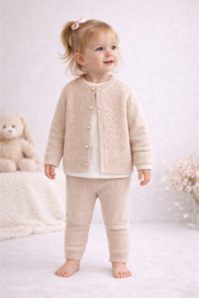 Superbaby Set Tricot 3 Piese Bigimay - Bej