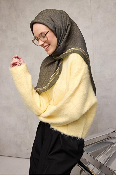 Silk Home Viscose Aura Scarf Chain Pattern Dark Green 90X90