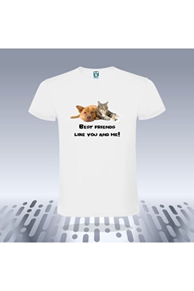 Printees Tricou bărbat - LIKE DOG AND CAT - BEST FRIEND