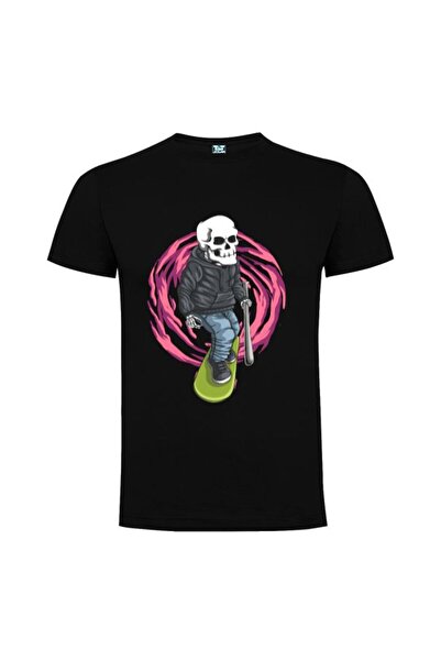 Printees Tricou bărbat - Gangster schelet pe skateboard