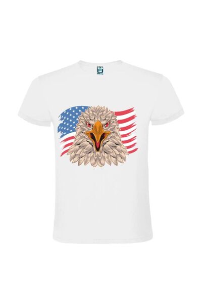 Printees Tricou bărbat - Vultur cu drapel american
