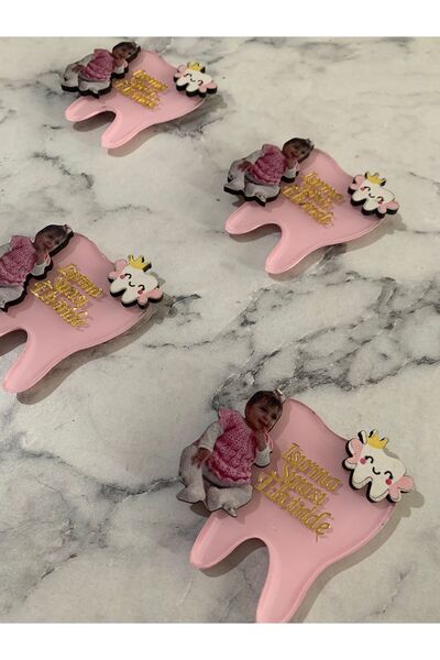 TWİN COLLECTION Diş Figürlü Diş Pleksi Model Bebek Hediyelik Magnet (25 Adet)