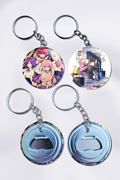 ZipZap بوتشي الصخرة! سلسلة مفاتيح على شكل زخرفة حقيبة أنمي (قطعتان)