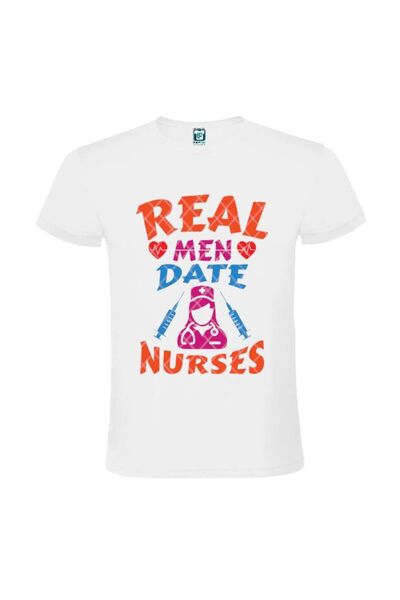 Printees Tricou bărbat - Real men date nurses