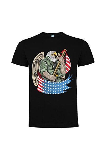 Printees Tricou bărbat - Vulturul american cu drapel
