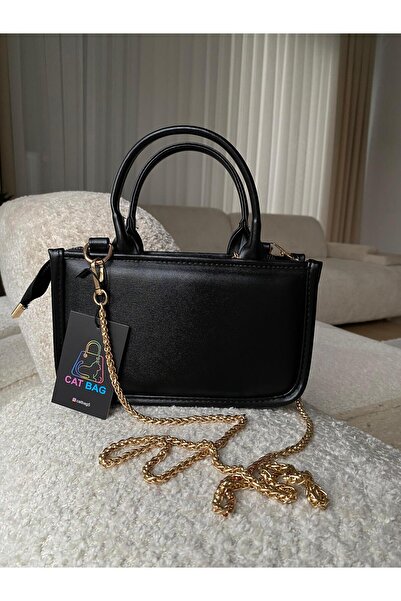 ÇANTA Cat Bag Kadın Siyah Kutu El çantası