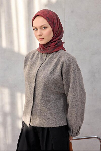 Silk Home وشاح فيسكوز فيلورا للفصول الأربعة بنمط مختلط بلون البرقوق 90×90