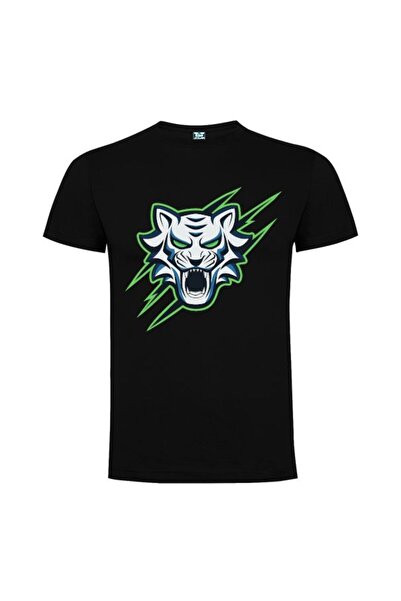 Printees Men's T-shirt - Tiger with green