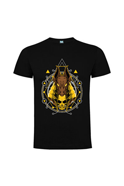 Printees Tricou bărbat - Anubis cu craniu auriu