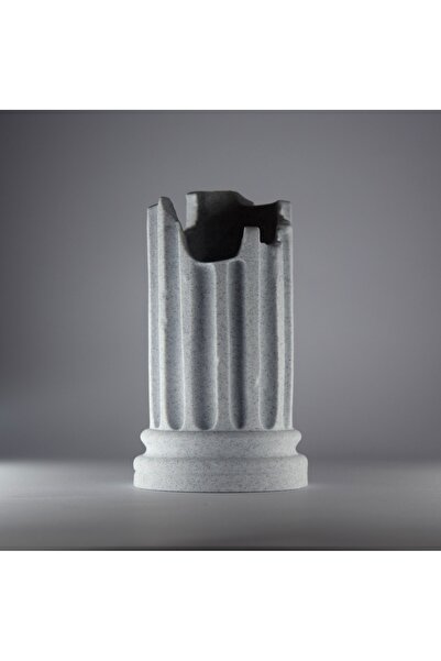 MidoriWorks حامل أقلام مزخرف بتصميم عمود روماني قديم - منظم سطح المكتب بمظهر ...