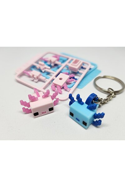 FreshWolf #1102 3D Baskı Minecraft Yapboz Puzzle Anahtarlık – Oyun Temalı Aks...