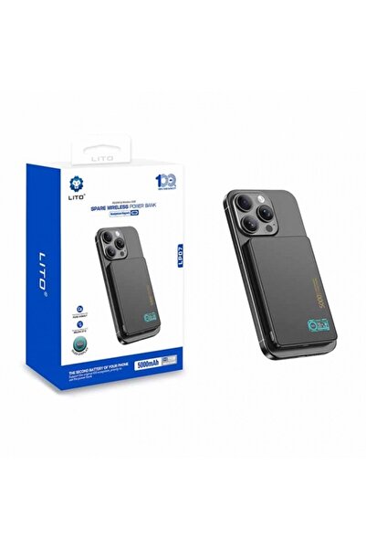 Lito LP07 5000 Mah 15W Ultra İnce Manyetik Powerbank-Qi2