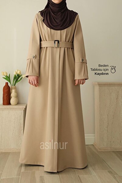 ASİLNUR Duru Kaşe Kaban Beige