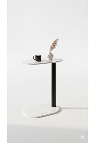 Generic Opal Marble C-Side Table – Modern Space-Saving Service Table