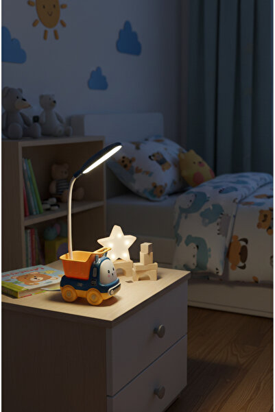 Home Kamyonet Mini Araba Masa Ve Gece Lambası-Kablosuz-Şarj edilebilir