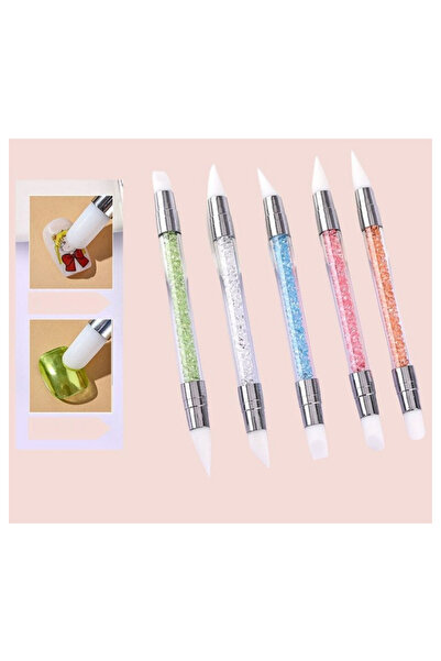 QBEE PROFESSIONAL Hamur Jel Şekil Verme Fırçası Nail Art Fırça Silikon Tırnak...
