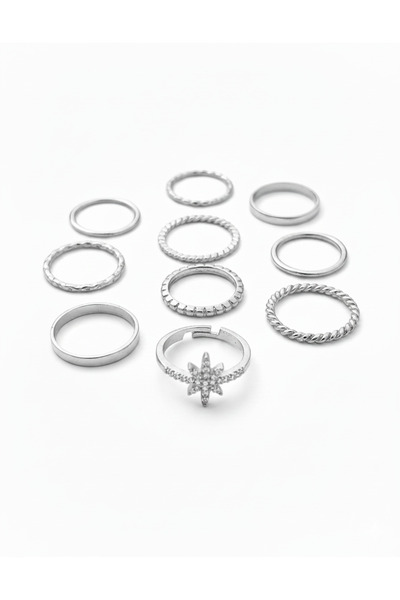 Ervalina مجموعة من 10 خواتم على شكل شخصيات قطبية وخواتم مفصلية