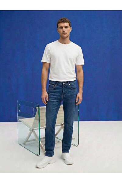 Ltb Pantaloni de blugi albastru cu talie mijlocie Marello