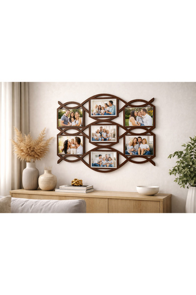 Empressco Şık ve modern 7'li oval resim çerçevesi seti, dekorasyonun vazgeçil...
