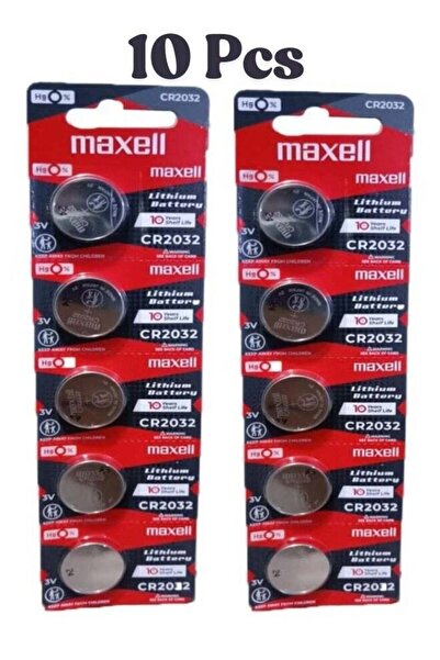 Maxell Batteries CR2032 Lithium Battery, 3V, Coin Cell (10 pieces)