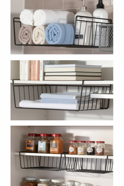 MayCap Dolap İçi Düzenleyici Sepet,Askılı Raf Düzenleyici Sepet Raf Altı Sepe...