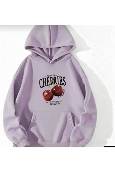 COHERENT Unisex Ανδρικό/Γυναικείο φούτερ με κουκούλα CHERRIES, πολύχρωμο, με ...