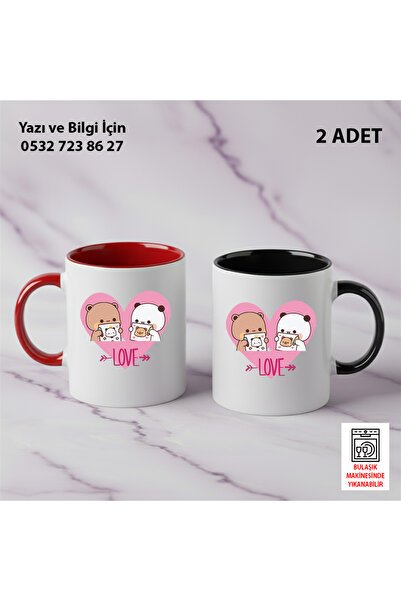 Ceymas Hediyelik 2-Piece Valentine's Day Gift Valentine's Day Bubududu Love B...