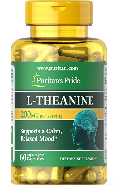 Puritans Pride Puritan's Pride L-Theanine Teanin Brain Cognitive 200 mg 60 Caps