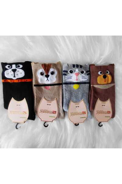 A&D HANDMADE Mosaic Bamboo Seamless Scented Women's Socks (Pack of 4)