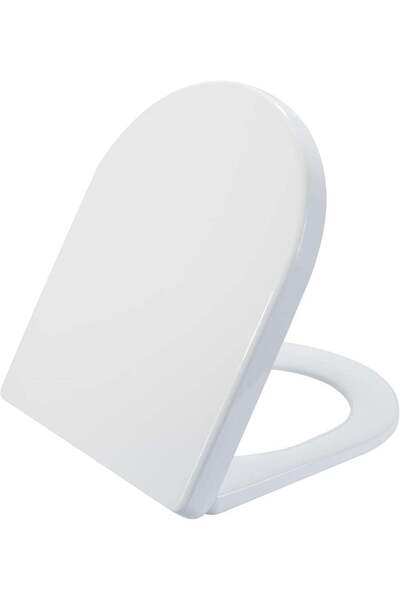 Generic مقعد مرحاض بإغلاق ناعم وفك سريع (شكل D/U) - مفصلات فولاذية مقاومة للص...