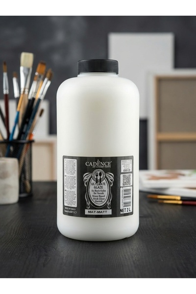 Cadence Ultimate Glaze Mat 2000 ml Tüm Yüzeyler Kokusuz Su Bazlı Kalın Sır Ve...