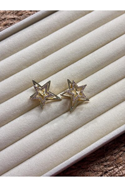 lotusbybuket Vip Model Star Detailed Steel Goal Earrings