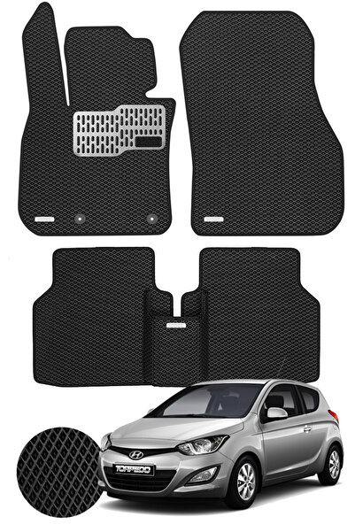 TORPEDO Hyundai i20 2014-2020 Arası Uyumlu Hücreli Premium Eva Paspas Seti Ta...