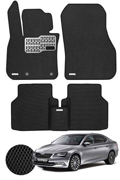 TORPEDO Skoda Superb 2019-2023 Arası Uyumlu Hücreli Premium Eva Paspas Seti T...