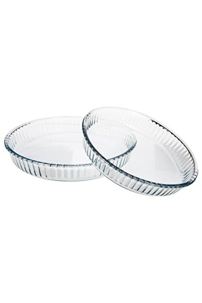 Paşabahçe صينية فرن مستديرة من بوركام، عبوة من قطعتين