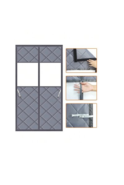 Vision ستارة باب حرارية عازلة للبرد والغبار-حاجز قماش أكسفورد مبطن بإغلاق مغن...