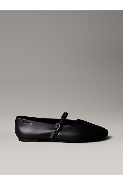 Calvin Klein Leather Square Toe Ballerinas