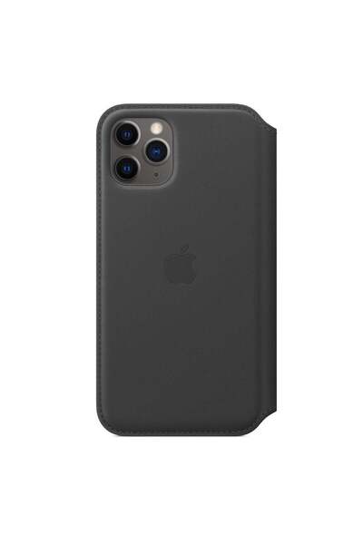 Apple Husa Piele Naturala Folio pt. iPhone 11 Pro, Black - MX062ZM/A, Originala