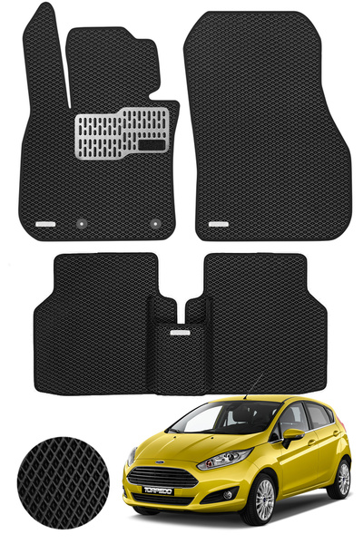 TORPEDO Ford Fiesta 2008-2017 Arası Uyumlu Hücreli Premium Eva Paspas Seti Ta...