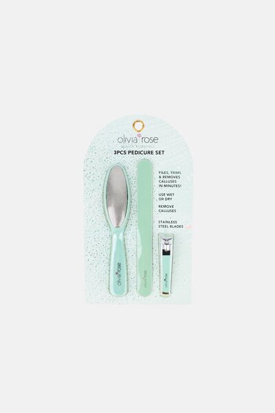 Olivia Rose 3 Pcs Pedicure Set, Green