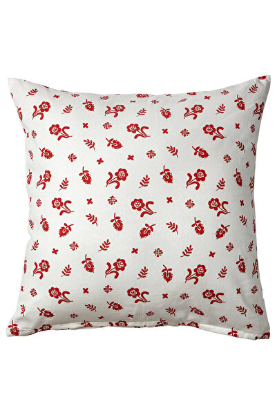 AZOZ MERCHLY Cushion cover, white/floral pattern, 50 x 50 cm