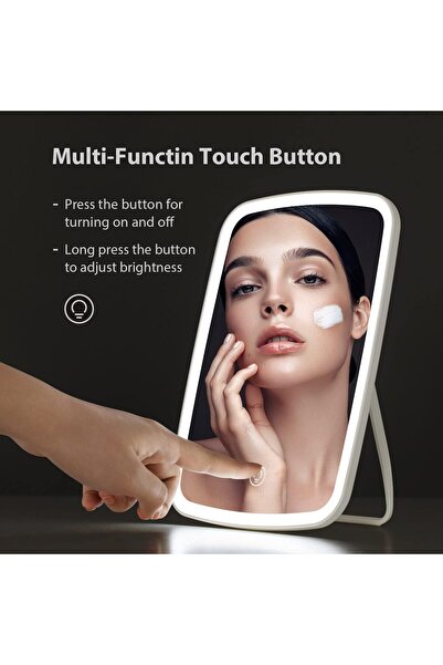 Arabest مرآة مكياج للسفر قابلة لإعادة الشحن مزودة بـ 80 مصباح LED