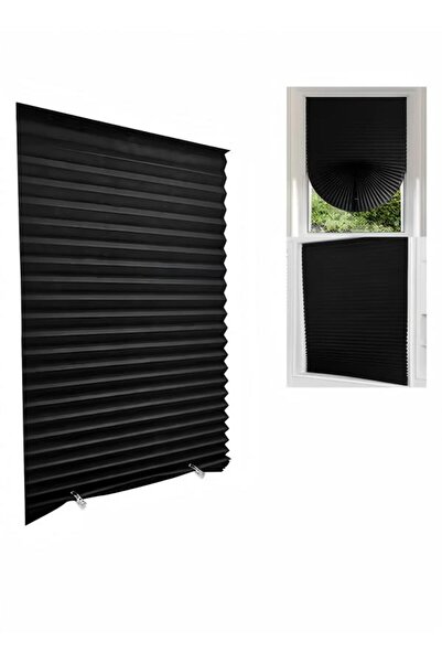 DOMEET Blackout Blind, self adhesive louver pleated curtain