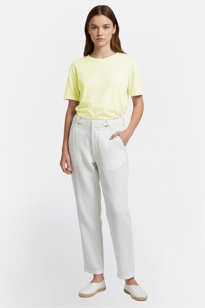 Salsa Women Slim Fit Solid Chino Pants, White