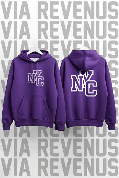 Vordevia Nyc Printed Unisex Oversized Hooded Sweatshirt Special Design Hoodie