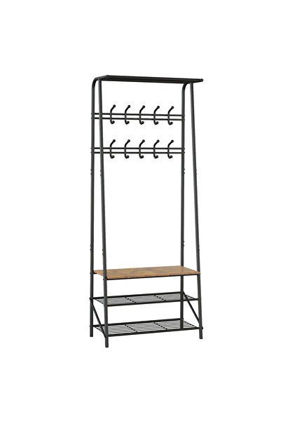 Garvee Coat Rack Hall Tree with Shoe Storage Bench, 4-in-1 Entryway Bench wit...