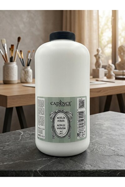 Cadence Akrilik Vernik Mat 2000 ml Tüm Yüzeyler Kokusuz Su Bazlı Akrilik Vernik