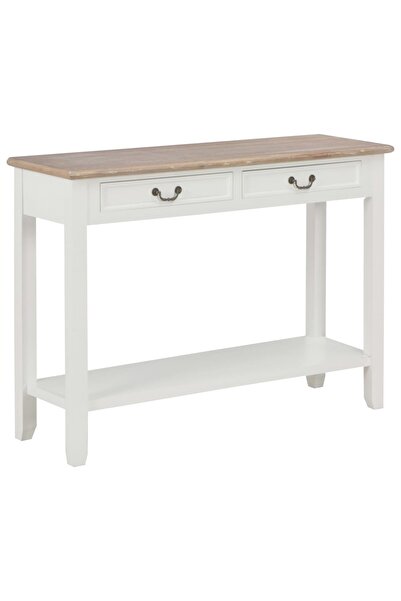 vidaxl Console Table White 110x35x80 cm Wood